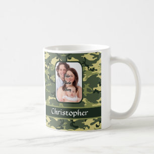 Kamouflage av skogsmark för militär Grönt Kaffemugg