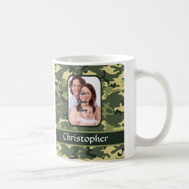 Kamouflage av skogsmark för militär Grönt Kaffemugg (Höger)