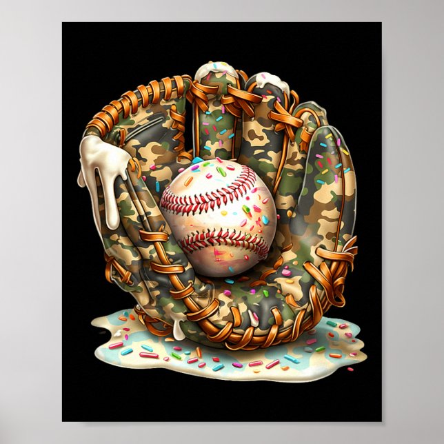 Kamouflage Basebollhandske Lifestyle 101 Kläder Dr Poster (Framsidan)