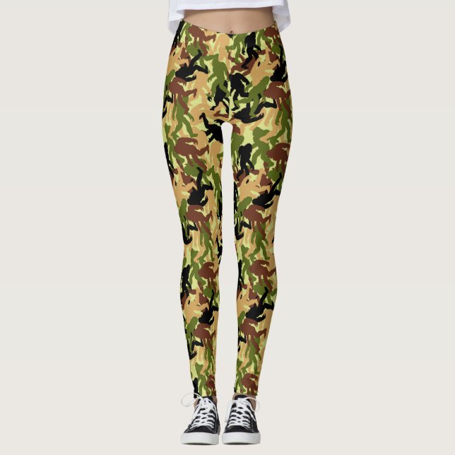 Kamouflage Bigfoot Patterned Leggings (Framsida)