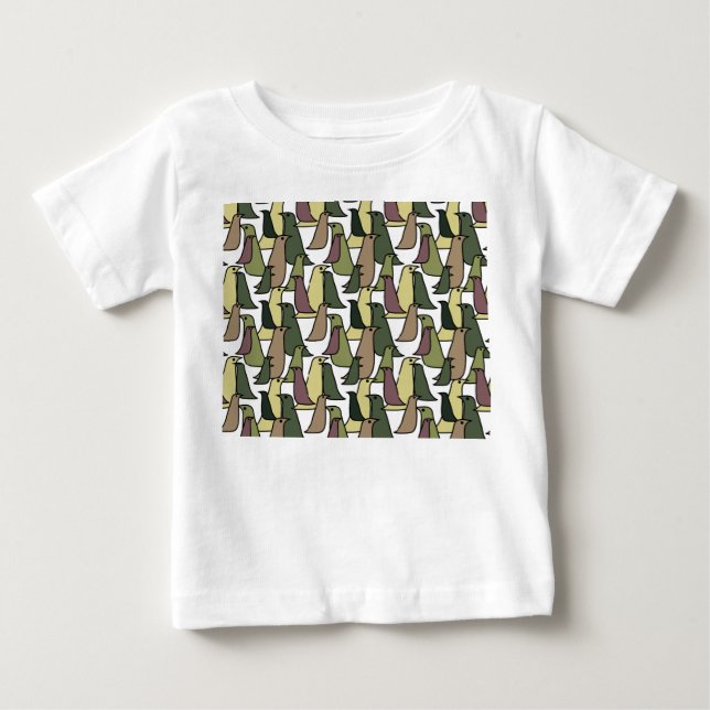Kamouflage Birds T Shirt (Framsida)
