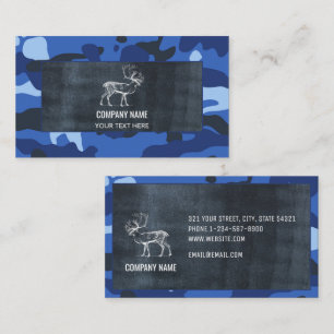 Kamouflage Blue Camo Army Utomhusförsörjning Visitkort