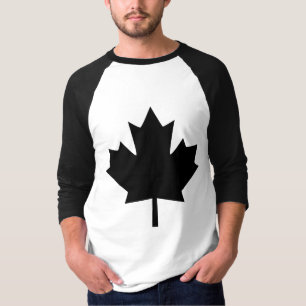 Kamouflage Camo Black Maple Löv T Shirt