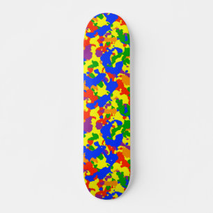Kamouflage Camo Roligt Rainbow Mini Skateboard Bräda 18,5 Cm