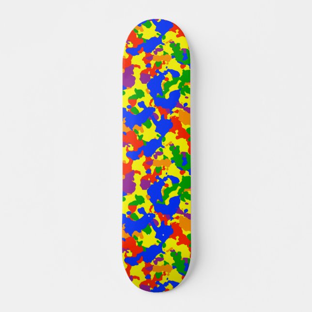 Kamouflage Camo Roligt Rainbow Mini Skateboard Bräda 18,5 Cm (Framsida)