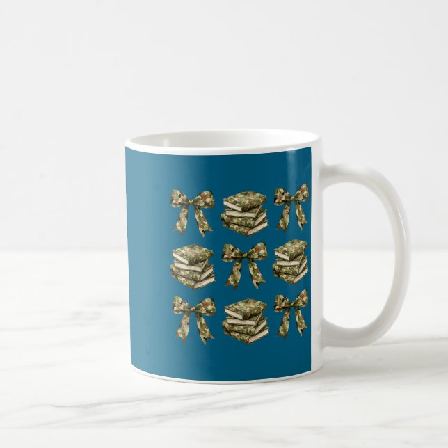Kamouflage coquette båge lärare bokslukande flicka kaffemugg (Höger)