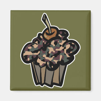 kamouflage cuptårta magnet