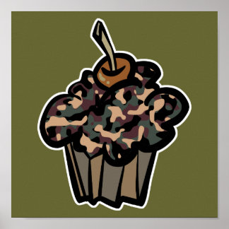 kamouflage cuptårta poster