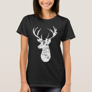 Kamouflage Flagga Hjort Hunting 2-sidig T Shirt