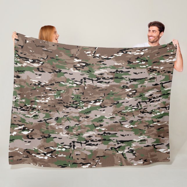 kamouflage fleece filt (På plats)