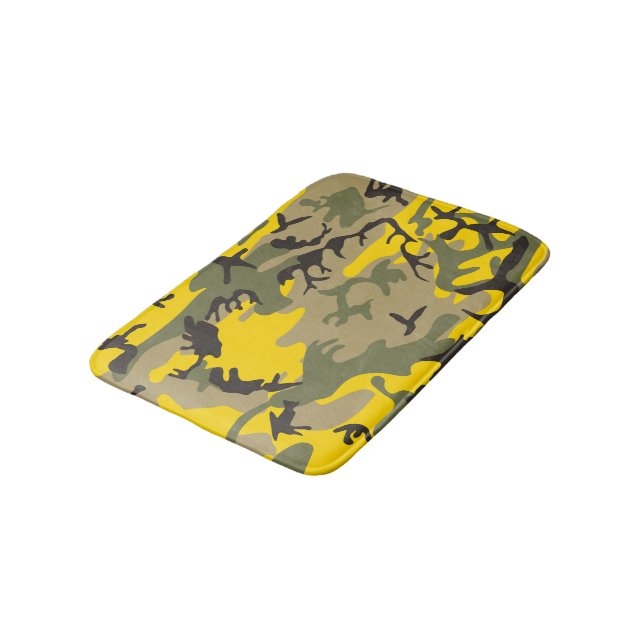 Kamouflage för gult och Grönt, militär, armé Badrumsmatta (Vinklad)