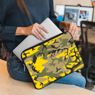 Kamouflage för gult och Grönt, militär, armé Laptop Fodral
