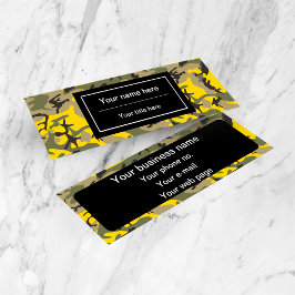 Kamouflage för gult och Grönt, militär, armé Mini Visitkort