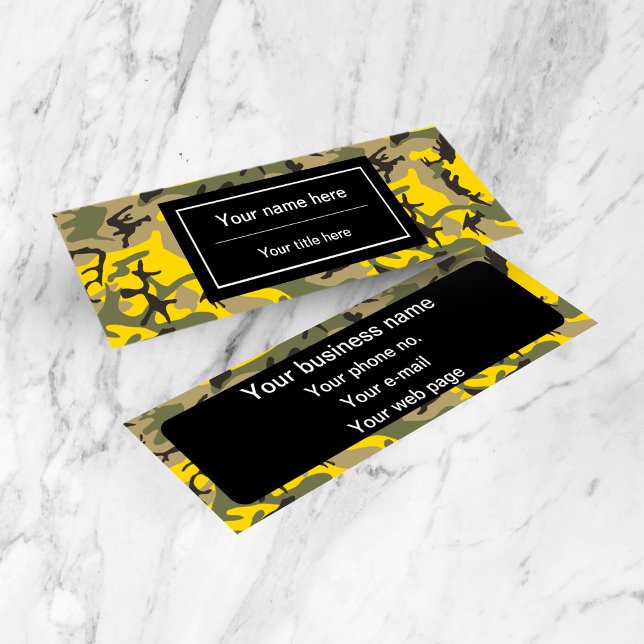 Kamouflage för gult och Grönt, militär, armé Mini Visitkort (Skapare uppladdad)