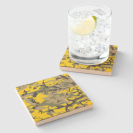 Kamouflage för gult och Grönt, militär, armé Stenunderlägg