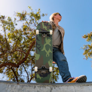 Kamouflage för militär Grönt Skateboard Bräda 19,5 Cm