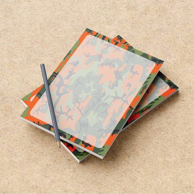 Kamouflage för orange och Grönt, militär, armé Anteckningsblock (Skapare uppladdad)