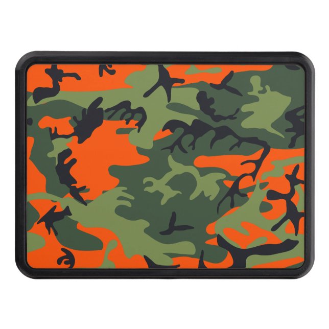 Kamouflage för orange och Grönt, militär, armé Dragkroksskydd (Framsidan)