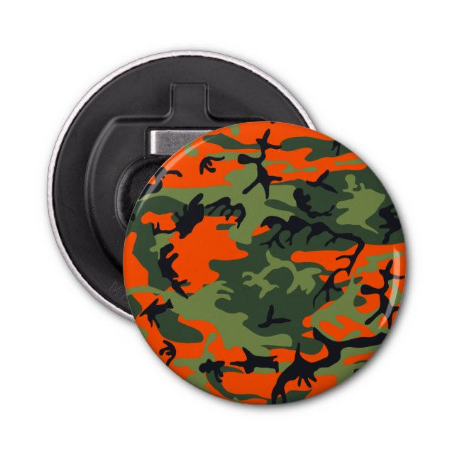 Kamouflage för orange och Grönt, militär, armé Flasköppnare (Framsidan)