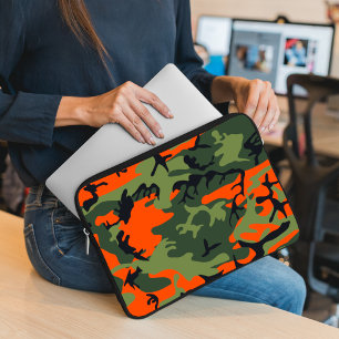 Kamouflage för orange och Grönt, militär, armé Laptop Fodral