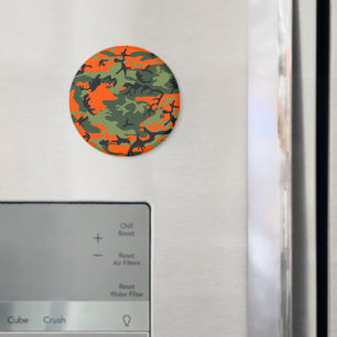 Kamouflage för orange och Grönt, militär, armé Magnet