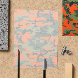 Kamouflage för orange och Grönt, militär, armé Reklamblad