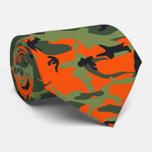 Kamouflage för orange och Grönt, militär, armé Slips