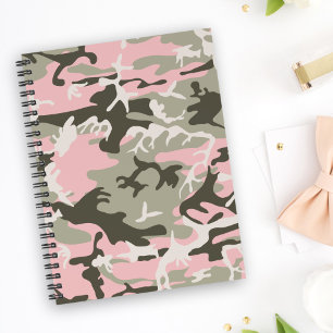 Kamouflage för rosa och Grönt, militär, armé Anteckningsbok