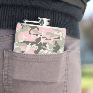 Kamouflage för rosa och Grönt, militär, armé Fickplunta