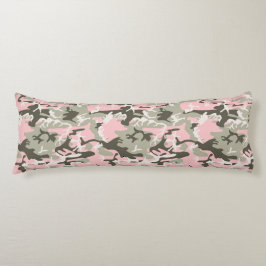 Kamouflage för rosa och Grönt, militär, armé Kroppskudde