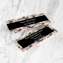 Kamouflage för rosa och Grönt, militär, armé Mini Visitkort