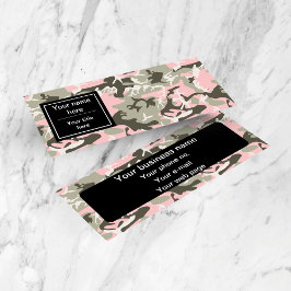 Kamouflage för rosa och Grönt, militär, armé Mini Visitkort