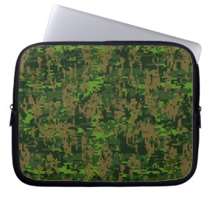 Kamouflage för Woodland Stil Digital Pixels Laptop Fodral