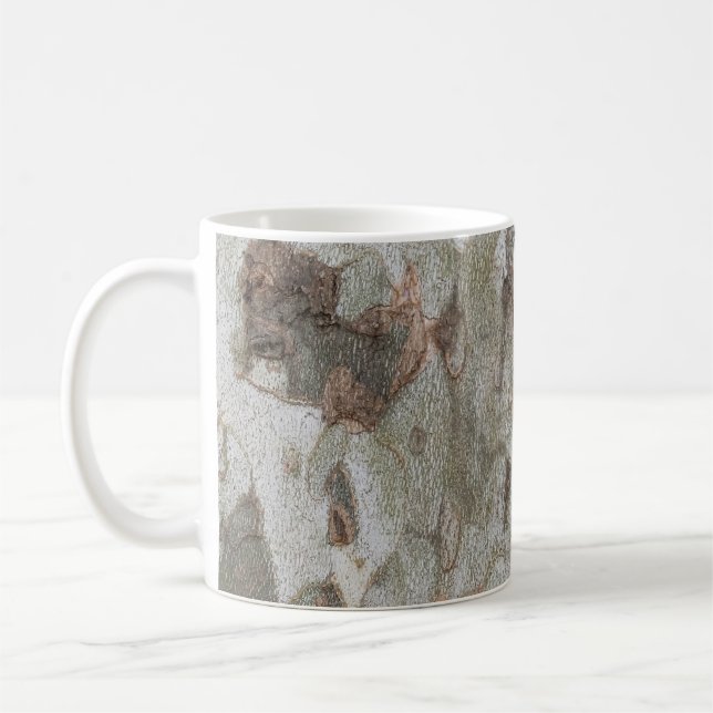 Kamouflage från flygplan träd ser bark mönster kaf kaffemugg (Vänster)