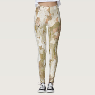 Kamouflage från flygplan träd ser bark mönster leggings