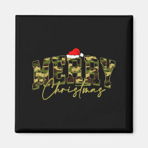 Kamouflage God Jul Tomte Hatt Jul Pyjamas Magnet