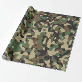 Kamouflage Grön Brun Beige Armé Militär Presentpapper