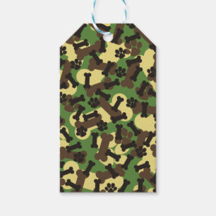 Kamouflage, Grönten Camo Mönster, Hund-boner Presentetikett