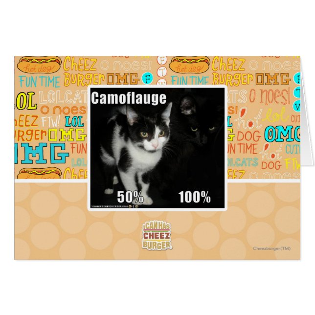 Kamouflage Hälsningskort (Framsidan Horizontal)