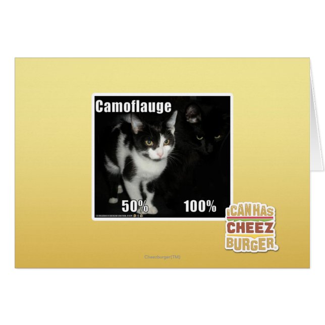 Kamouflage Hälsningskort (Framsidan Horizontal)