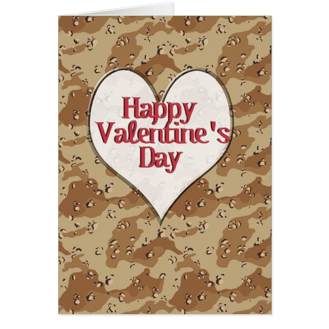 Kamouflage Heart (Surprise Inside!) Hälsningskort (Framsidan)
