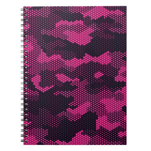 Kamouflage hexagonal, militär bakgrund struktur anteckningsbok (Framsidan)