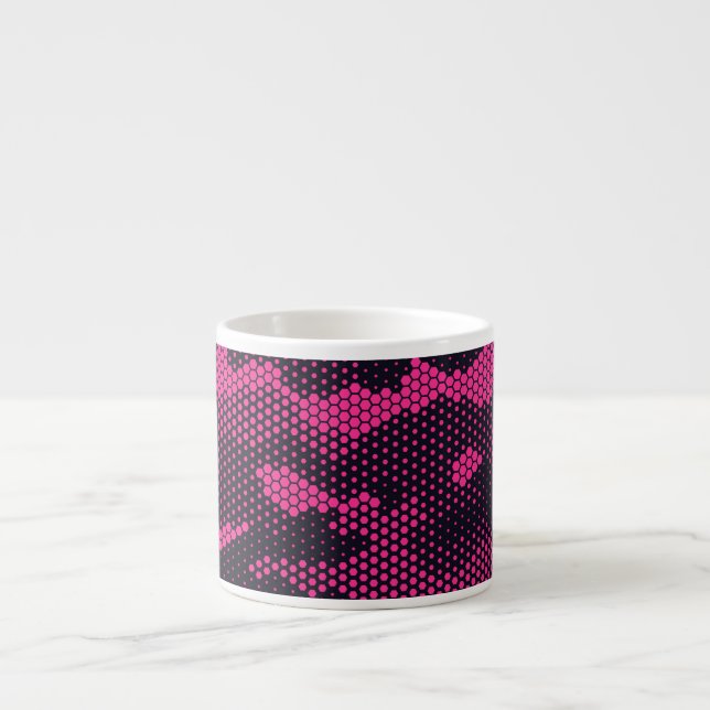 Kamouflage hexagonal, militär bakgrund struktur espressomugg (Framsidan)