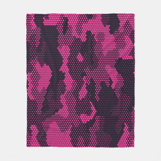 Kamouflage hexagonal, militär bakgrund struktur fleecefilt (Framsidan)