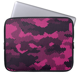 Kamouflage hexagonal, militär bakgrund struktur laptop fodral