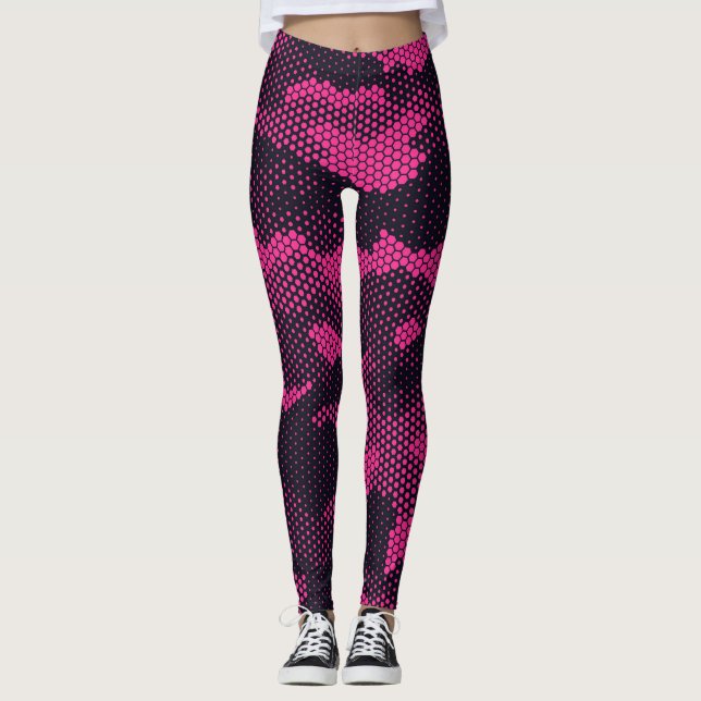 Kamouflage hexagonal, militär bakgrund struktur leggings (Framsida)
