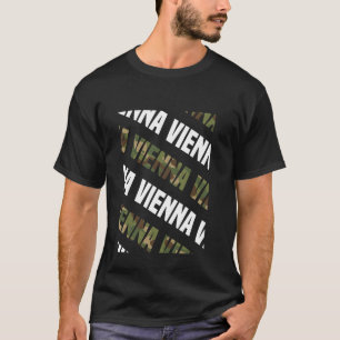 Kamouflage i Grönten Wien Camo Mönster T Shirt