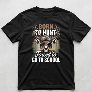 Kamouflage Jakt Född För Jakt Tvingad Att Gå I Sko T Shirt