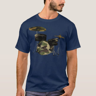 Kamouflage Jazz Drum-uppsättningsgrafik för T Shirt
