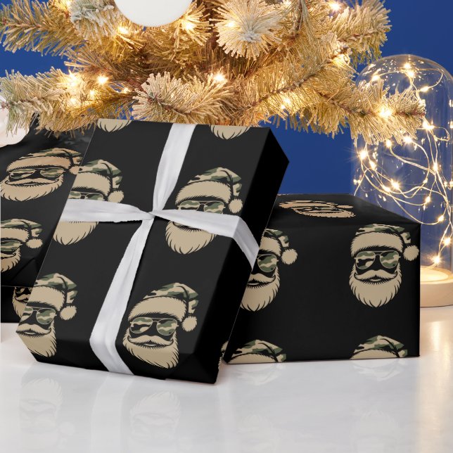 Kamouflage Jul Tomte Solglasögon Jul Kamouflage  Presentpapper (Helgdagar)